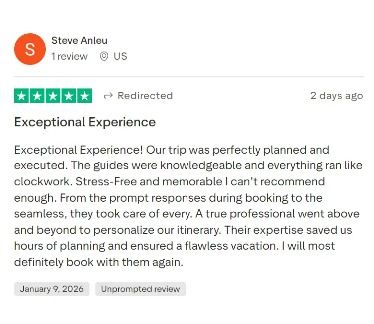 Trustpilot review Steve Anleu